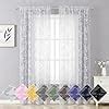 Amazon Ovzme Panels White Voile Sheer Curtains Inch Length