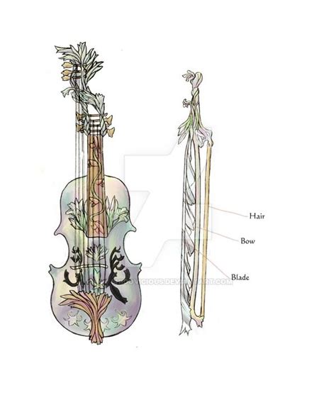 a drawing of an instrument and its parts