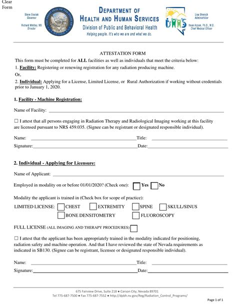 Printable Attestation Form Printable Forms Free Online