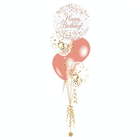 Foil Latex Balloon Bouquet Birthday Pink And Rose Gold Oh My