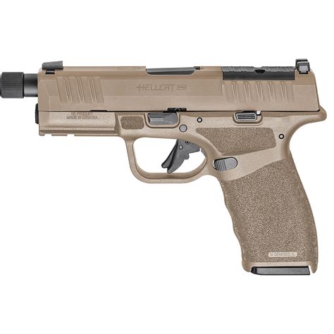 Springfield Hellcat Pro 9mm Optic Ready Compact Pistol Fde Threaded Barrel