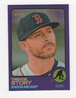 Topps Heritage High Number Purple Chrome Refractor Trevor Story