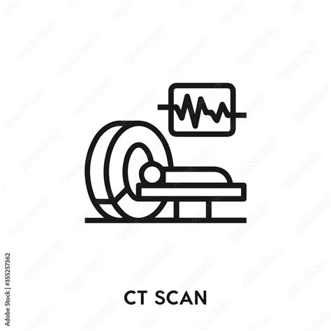 Ct Scan Icon Vector Ct Scan Scanner Icon Vector Symbol Illustration