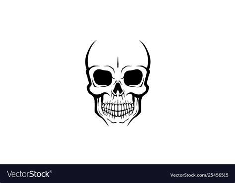 Creative skeleton skull logo design Royalty Free Vector