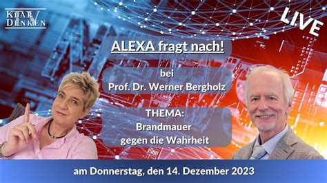 Live Alexa Fragt Nach Bei Prof Dr Werner One News Page Video