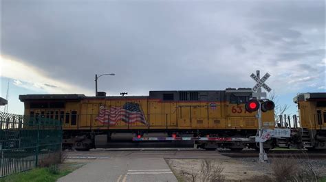 UP 2706 Z Train Intermodal With Mid DPUs South Calaveras Bike Trail