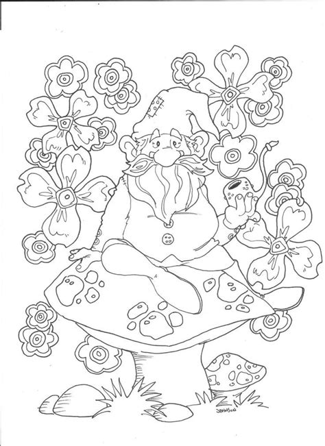 Garden Gnome Coloring Page Kid Creative