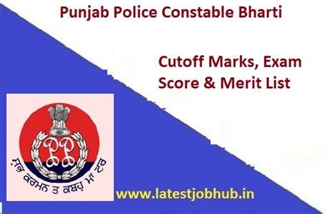 Punjab Police Constable Cut Off Marks 2023 Merit List Pdf