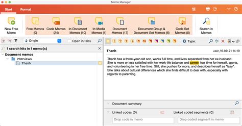 Maxqda 2022 Online Manual Search Within Memos Maxqda