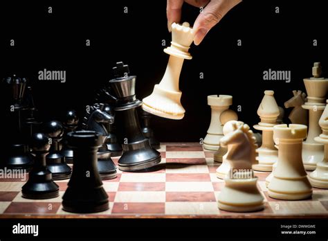 Chess Pieces Being Knocked Down Stock Photo Royalty Free Image