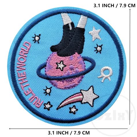 (46 Styles can Choose) 1 PCS Embroidered Circle Patches for Clothing ...