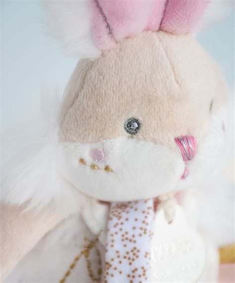 Attache Sucette Lapin De Sucre Rose Doudou Et Compagnie