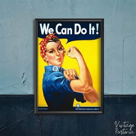 We Can Do It Propaganda Vintage, Illustration Print, Decoration, Retro Wall Decor #4 – Poster ...