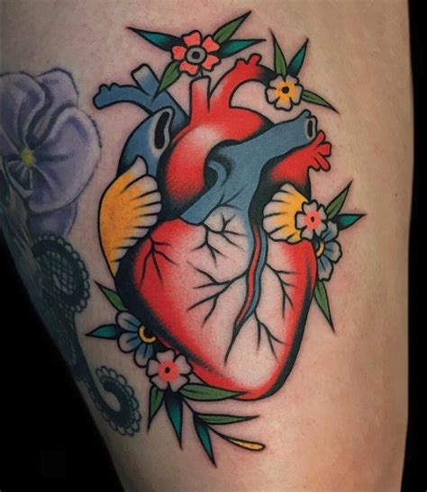 American Traditional Tattoo Heart