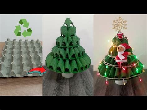 Como Hacer Arbol De Navidad Con Cartones De Huevo Reciclados