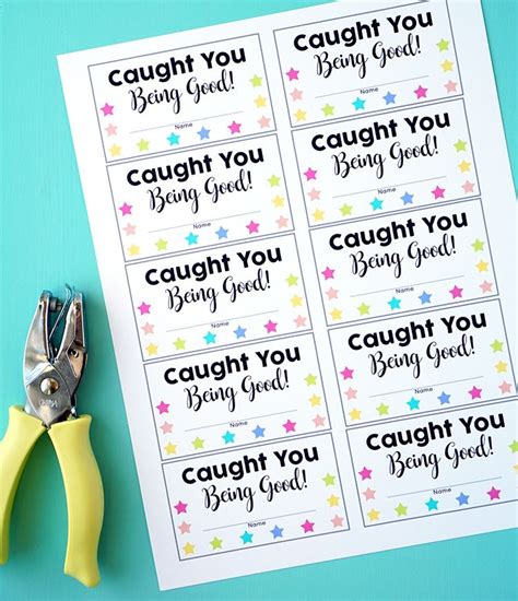 Free Printable Reward Punch Cards