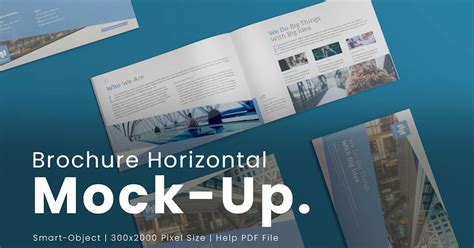 Brochure Horizontal Mockup by thirtypath on Envato Elements