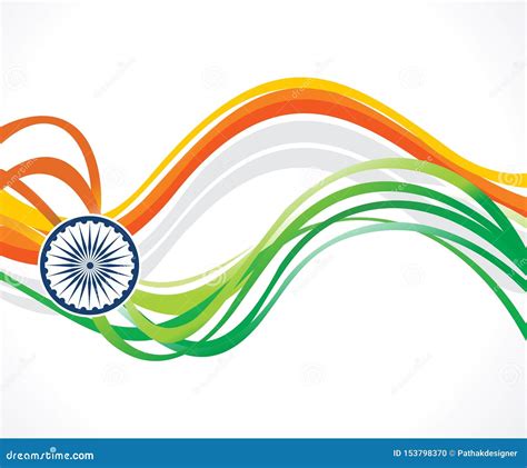 Abstract Artistic Creative Indian Flag Stock Vector Illustration Of