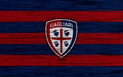 Scarica sfondi cagliari 4k serie a logo italy wooden texture fc cagliari soccer football ...