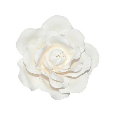 O Creme White Full Bloom Rose Gumpaste Flowers Set Of 3 Target