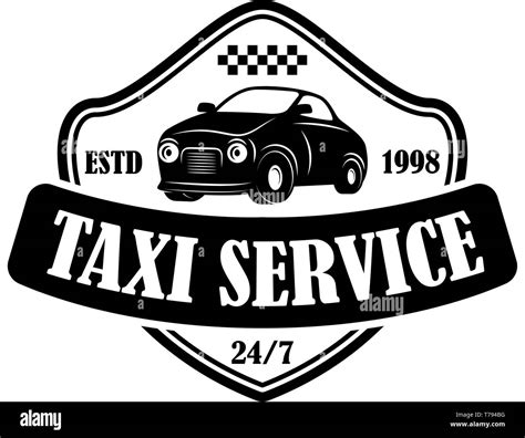 Taxi Service Emblem Template Design Element For Logo Label Sign