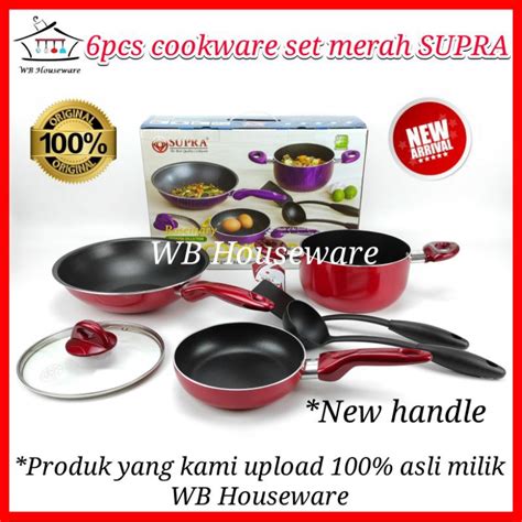 Jual Panci Penggorengan Anti Lengket 6pcs Cookware Set SUPRA Shopee