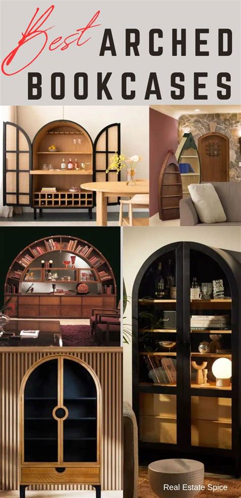 Arched Bookcases And Stylish Decor Ideas For