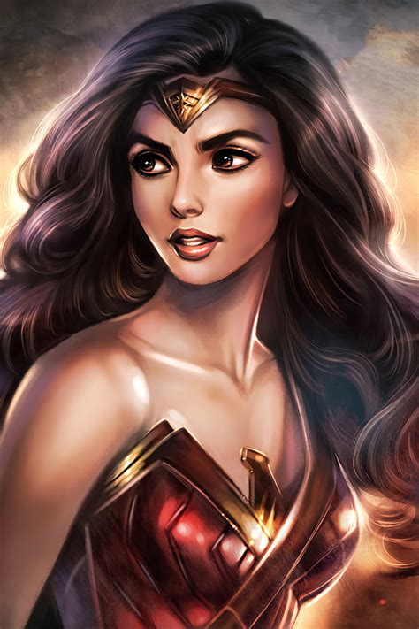 640x960 Wonder Woman Cute Artwork Iphone 4 Iphone 4s Hd 4k Wallpapers