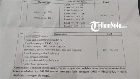 Paket Seragam Smpn 3 Colomadu Rp14 Juta Disdikbud Karanganyar Jateng