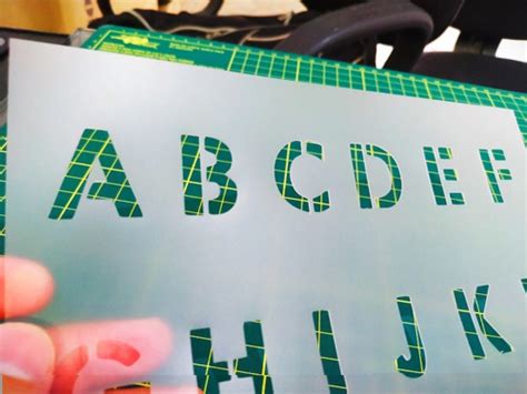 Stencil Molde Vazado Letras Molde Letras Alfabeto Cm