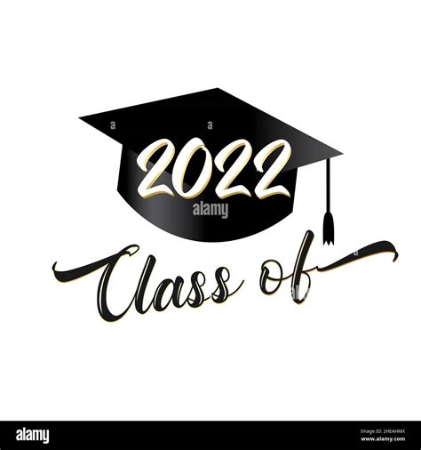 2022 Class Of Graduation Square Academic Cap Graduate Class 2022 Vector Image For