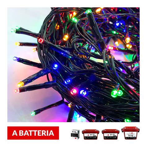 Catena Di Luci LED A Batteria Per Albero Di Natale Multicolor Filo