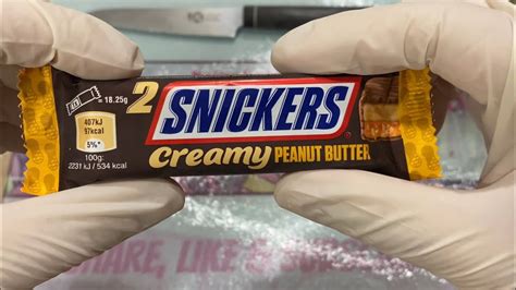 [asmr] Snickers Creamy Peanut Butter Candy Bar Youtube