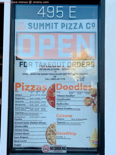 Online Menu Of Summit Pizza Restaurant Lehi Utah 84043 Zmenu