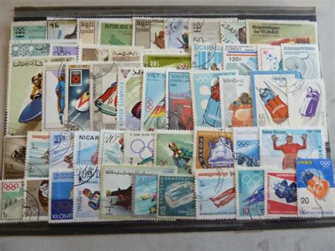 Andbobsleigh Lugeand Lot De 50 Timbres Tous Differents Eur 3 50 Picclick Fr