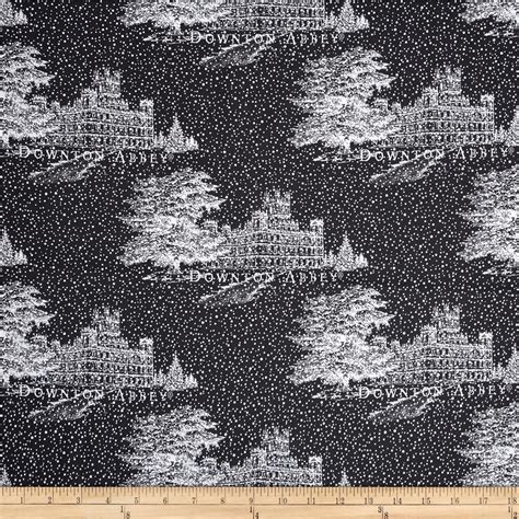 Downton Abbey Christmas Metallic Castle Black From Fabricdotcom