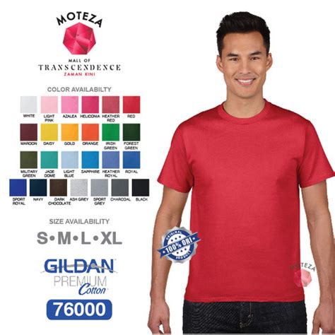 Jual Kaos Polos Combed S Gildan Premium Cotton Warna