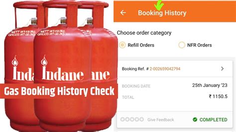 How To Check Indane Gas Booking History Lpg Gas Booking History Gas