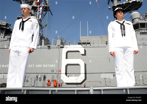 U S Sailors Assigned To The Newly Commissioned Amphibious Assault Ship