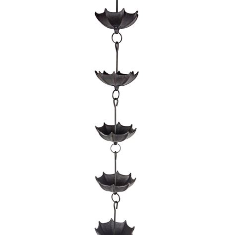 Black Cast Iron Umbrella Rain Chain — Berry Hill