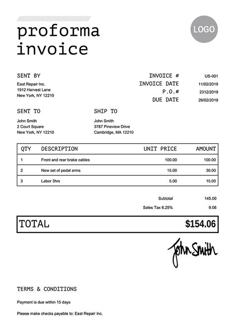 Pro Forma Invoice Templates Invoice Simple Create A Custom Proforma Hot Sex Picture