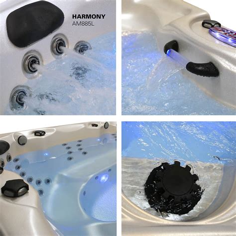 American Spas AM L G Person Jet Premium Acrylic Lounger Hot Tub Spa With Bluetooth