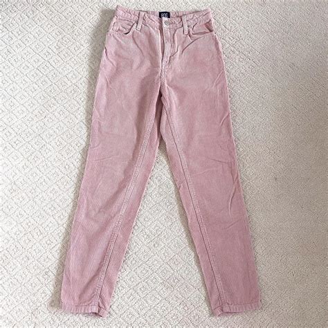 Bdg Urban Outfitters Pink Corduroy Mom Jeans Depop