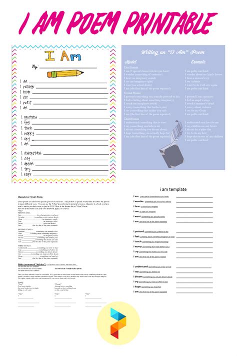 I Am Poem 10 Free Pdf Printables Printablee