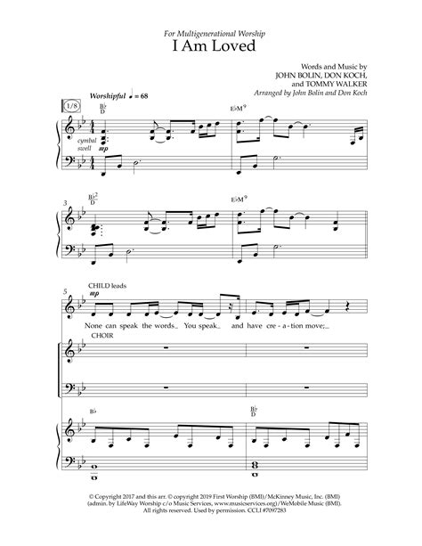 I Am Loved Choral Anthem Satb Sheet Music Pdf Lifeway Choral Arr