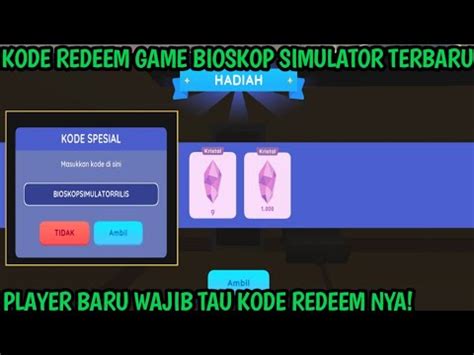 Kode Redeem Game Bioskop Simulator Redeem Code Game Bioskop