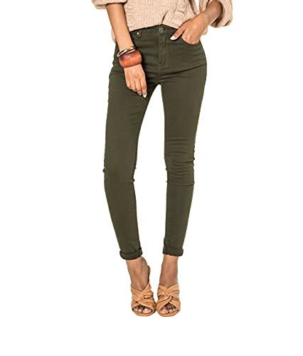 Single Kabel Nebenprodukt Hose Khaki Damen Skinny Beschreibend Clip