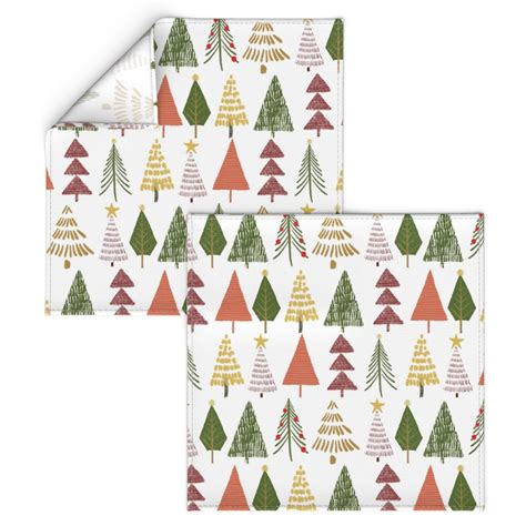 Christmas Time Trees Multi Cloth Napkin Shutterfly