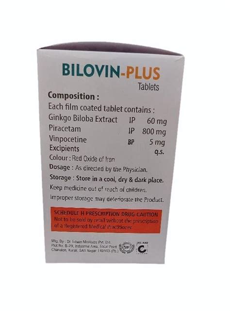 Ginkgo Biloba Piracetam Vinpocetine Tablets At Rs Stripe Organic