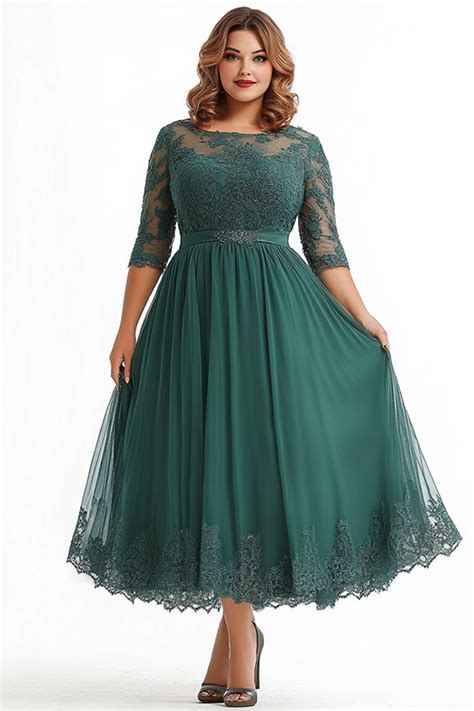 Plus Size Green Dresses - Flycurvy